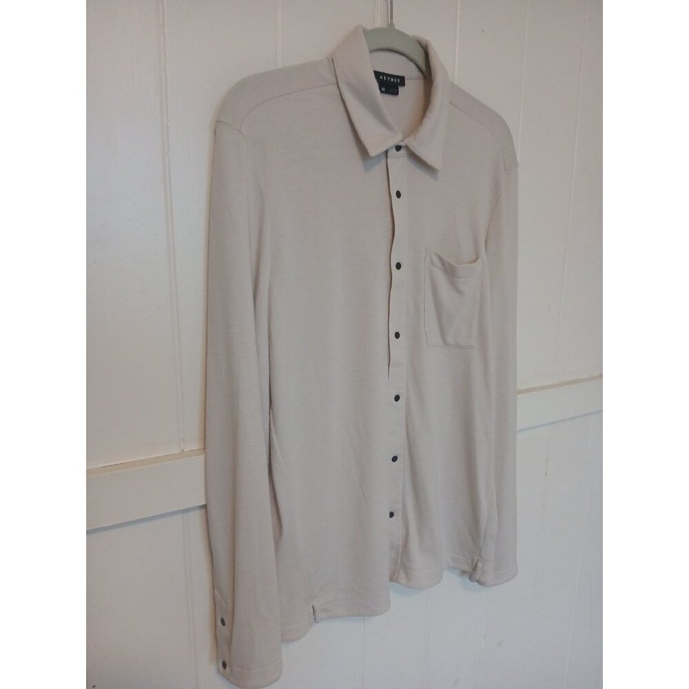 Aether Wool Blend Snap Button Long Sleeve Pocket … - image 3